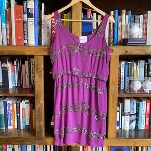 😎 Beaded Purple Dress 😎